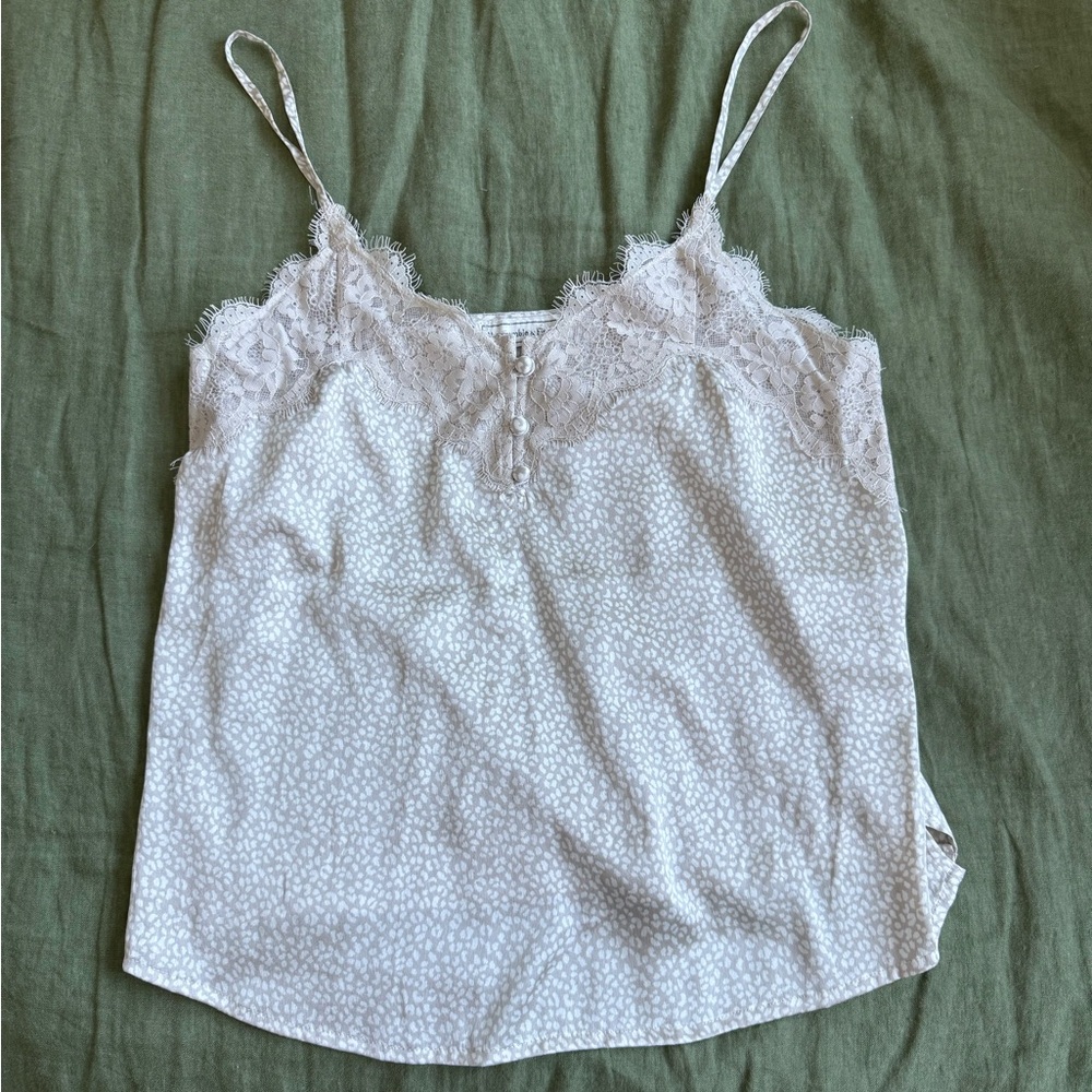 Abercrombie & Fitch Leopard Print Lace Cami Top